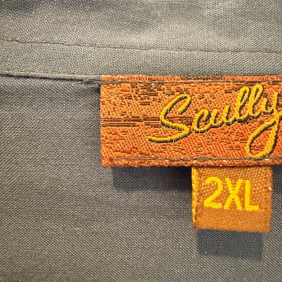 Scully Floral Embroidery Boho Western Button Front Top Flared Bell Sleeves Sz 2X - Picture 3 of 8